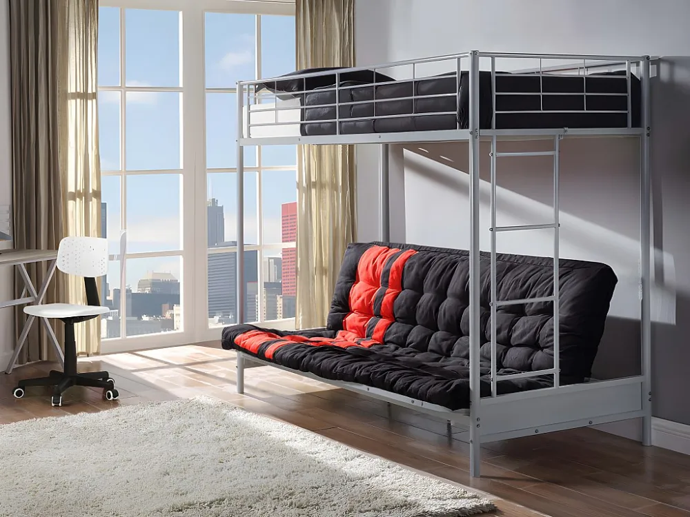 Hoogslaper MODULO IV - 90 x 190 cm - Metaal - Zilver