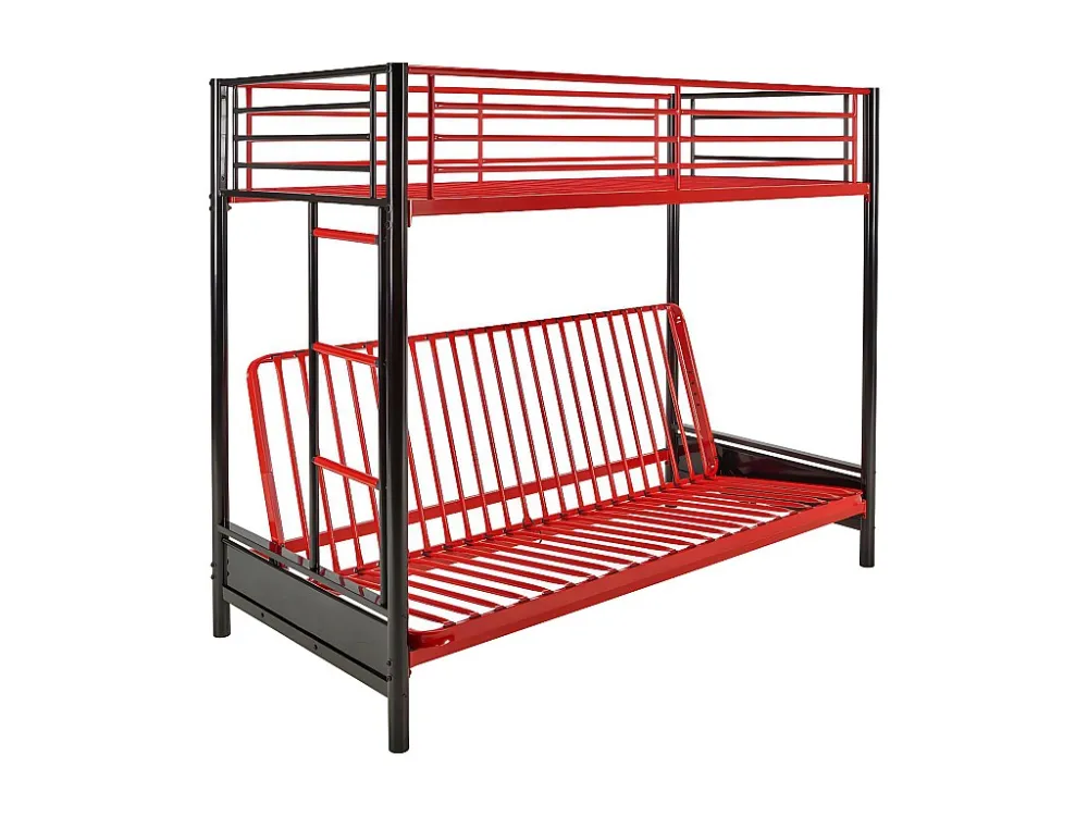 Steriel Verpakt Hoogslaper MODULO IV - 90 x 190 cm - Zwart en rood