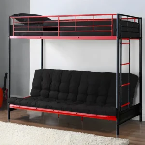 Steriel Verpakt Hoogslaper MODULO IV - 90 x 190 cm - Zwart en rood