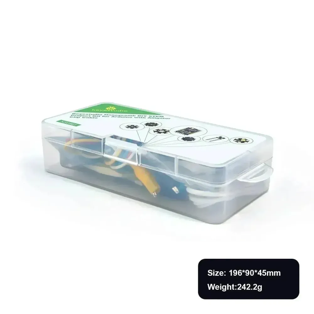 Demonstratie KeyeStudio Honeycomb DIY STEM Project Kit Arduino Alligator Clip Cable