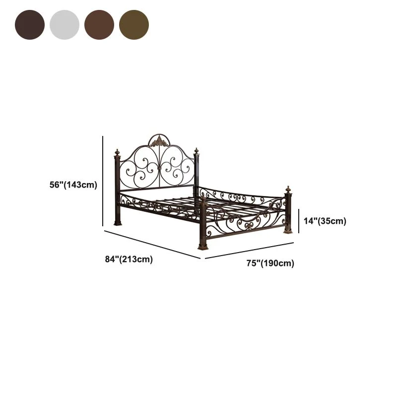 Industrial Bed Headboard Normaal Profile Bed Metal Legs Copper
