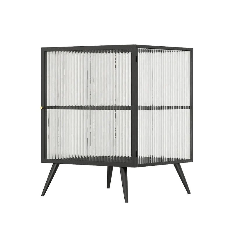 Industrial Van metaal Accent Table Nightstand 21.65" Tall Bed Nightstand 3 Shelves White