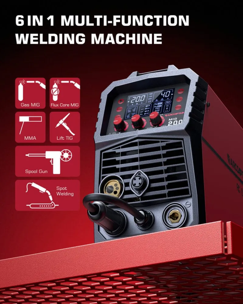 Used Veelvoudig Process MIG Welder Machine ARCCAPTAIN MIG200