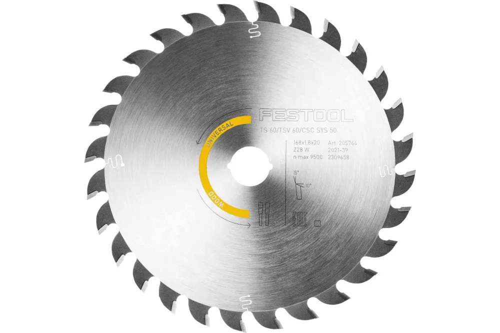 FESTOOL Saw Blade WOOD BREED INZETBAAR HW 168x1,8x20 W28