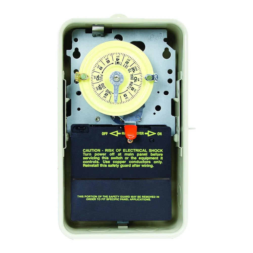 Intermatic - T104R3 - 24-Hour 208-277V Mechanical Time Switch, DPST, Type 3R Van metaal Enclosure