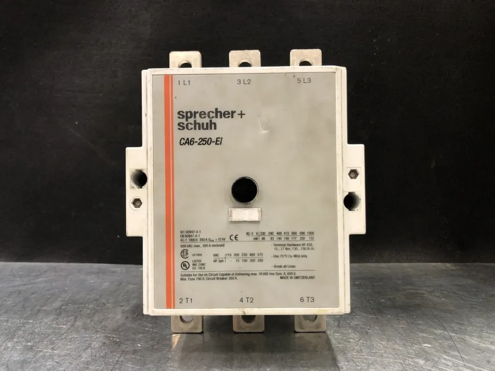 250 Amp, 3 Pole, 1NO + 1NC, 120 VAC Coil Contactor CA6-250-EI-11