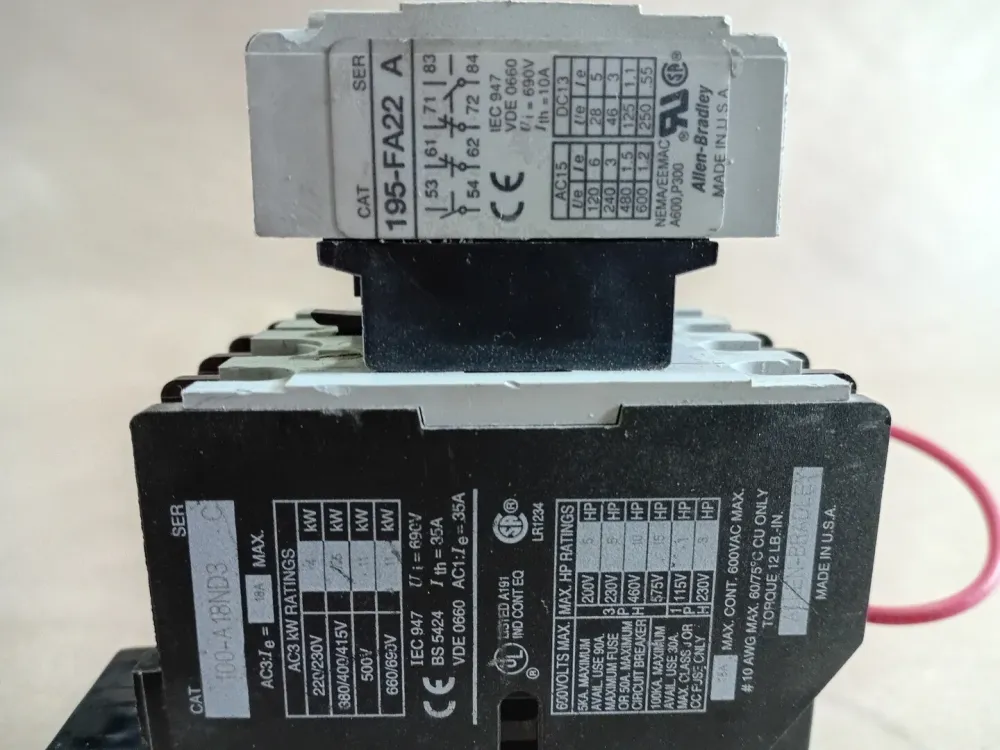 18 Amp Contactor 100-A18ND3, 195-FA22