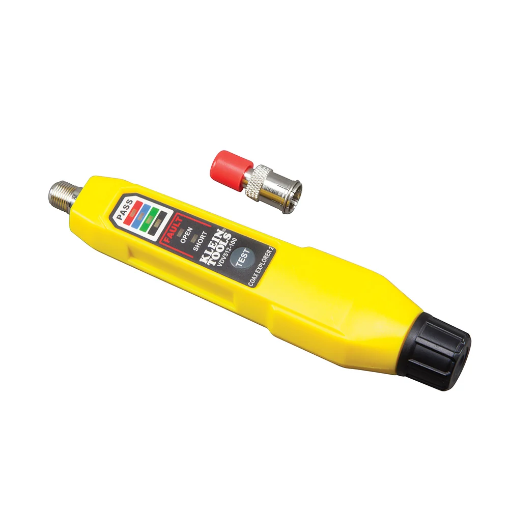 Multifunctionele Netwerk KLEIN TOOLS Cable Tester, Coax EXPLORER® 2 Tester w/ Batteries & Rood Remote