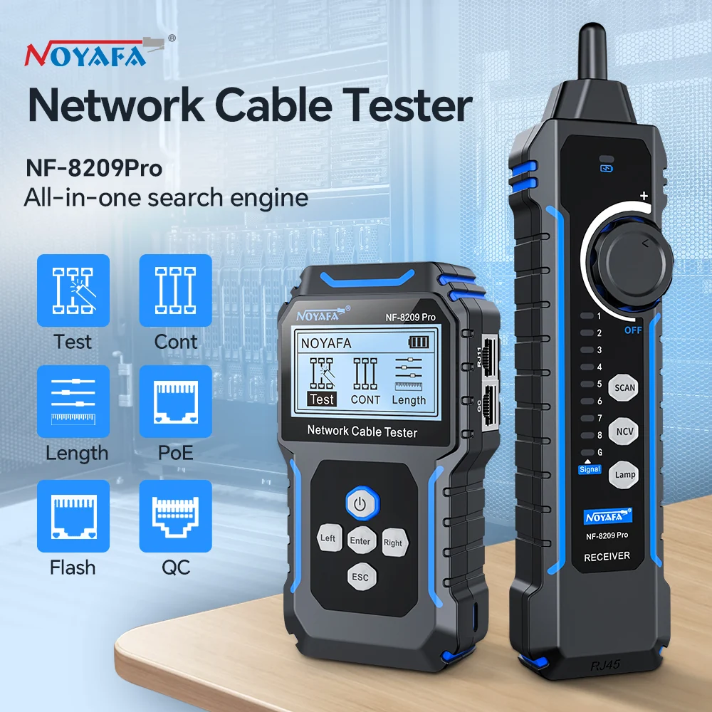[NEW ARRIVAL] NF-8209Pro Deskundig Network Cable Tracer & Tester – Accurate Signal Strength & Safety Protection