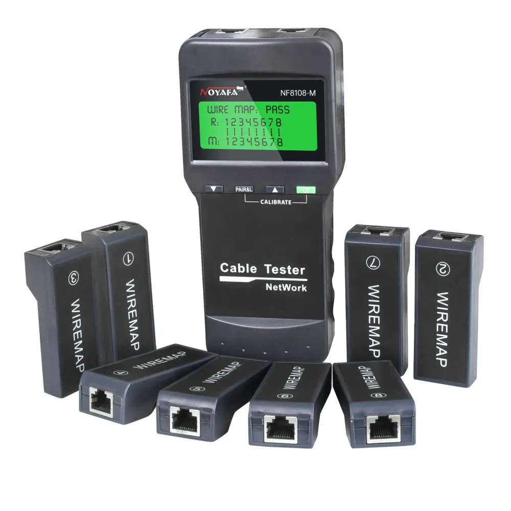 NOYAFA NF-8108M Network Cable Tester Cable Wire Fault Finder 8 remote. Measure Length RJ45/Cat5/Cat6/5E/ 6E cable