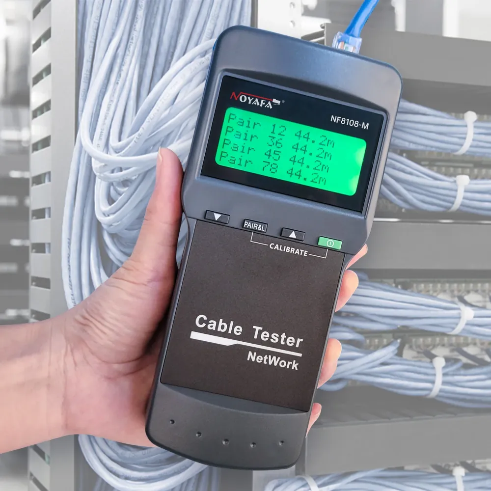 NOYAFA NF-8108M Network Cable Tester Cable Wire Fault Finder 8 remote. Measure Length RJ45/Cat5/Cat6/5E/ 6E cable