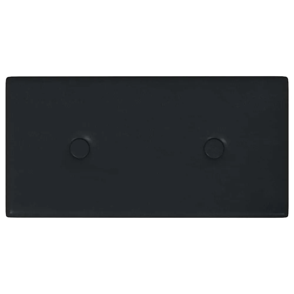 Wandpanelen 12 st 0,54 m² 30x15 cm kunstleer zwart