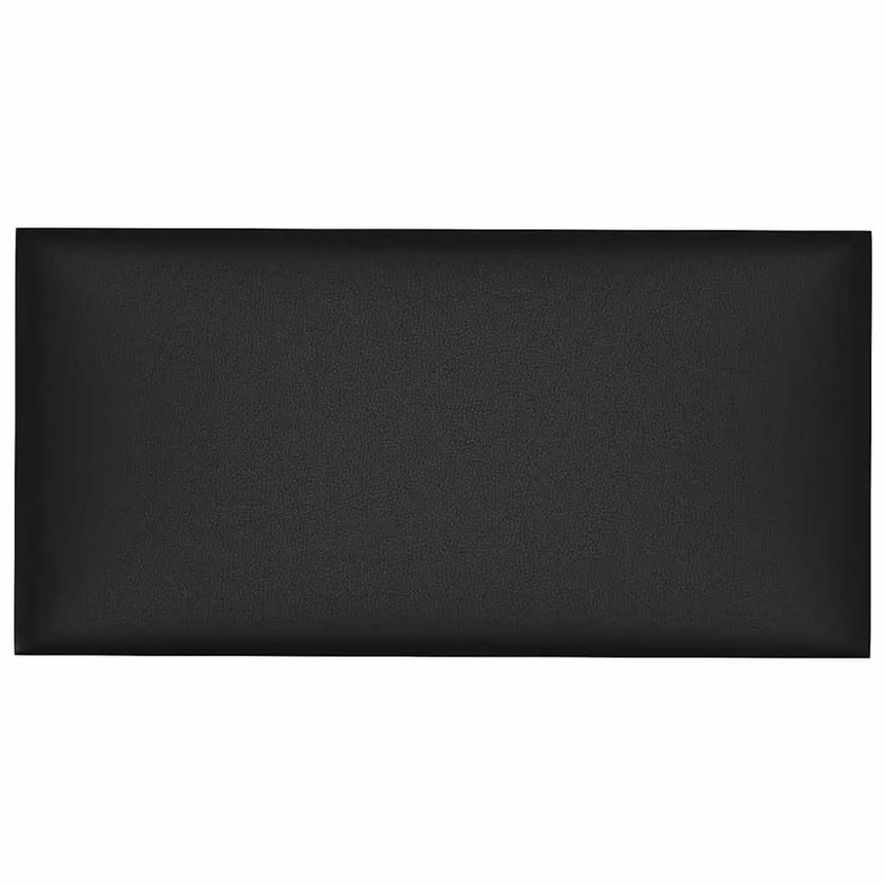 Wandpanelen 12 st 0,54 m² 30x15 cm kunstleer zwart