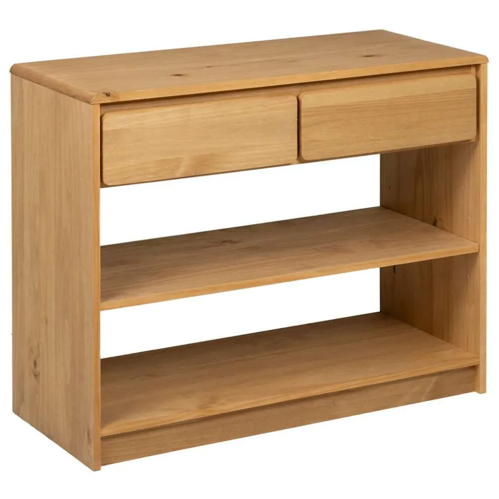Wandtafel SAUDA 89,5x36,5x73 cm massief grenenhout eikenkleurig
