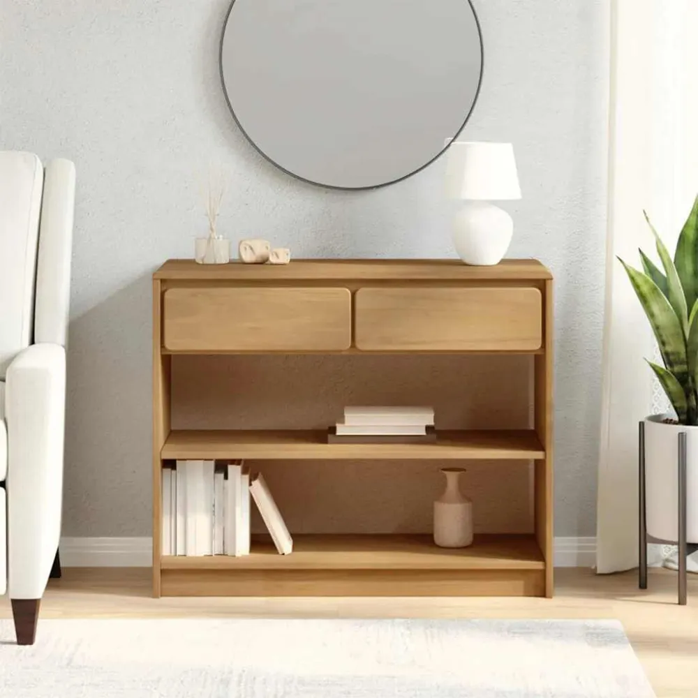 Wandtafel SAUDA 89,5x36,5x73 cm massief grenenhout eikenkleurig