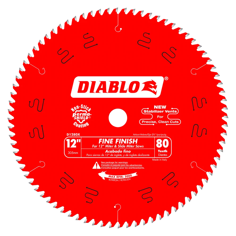 DIABLO 12" X 80 Tooth Fine Finish Saw Blade