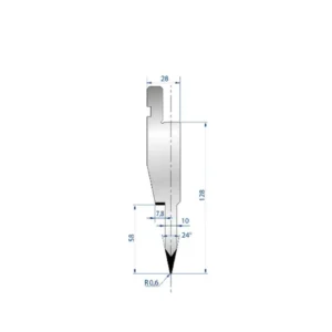 Draaibank Part No. 1196 @ 835mm 24 Degree 10mm Flattening Blade