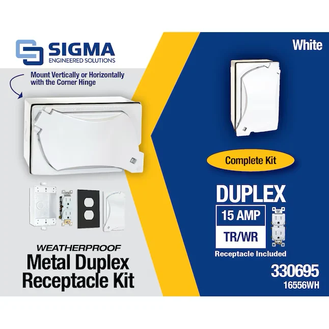 Gecertificeerde CNC Sigma Engineered Solutions 1-Gang Van metaal Weatherproof New Work Switch/Outlet Electrical Box