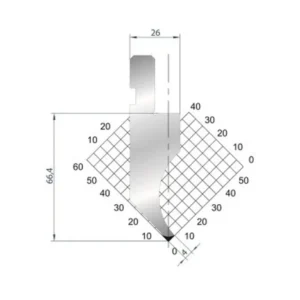 Part No. 1049 @ 805mm 88 Degree Straight Punch (Segmented)