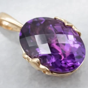 Pineapple Cut Amethyst Pendant