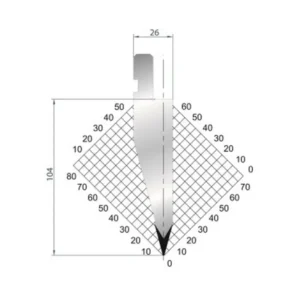 Professionele HSS Part No. 1193 @ 415mm 30 Degree Straight Punch