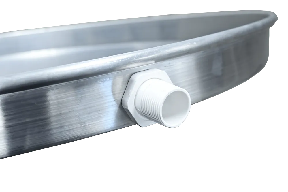 36" Round Aluminium Commercial Water Heater Pan Side Drain