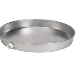 26" ID / 28" OD Round Lichtmetaal Commercial Water Heater Pan Side Drain voor gefreesde randen