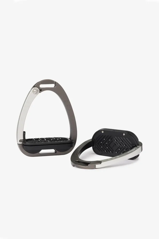 Vector Control Stirrup Carbon/Silver One Size met T-handvat