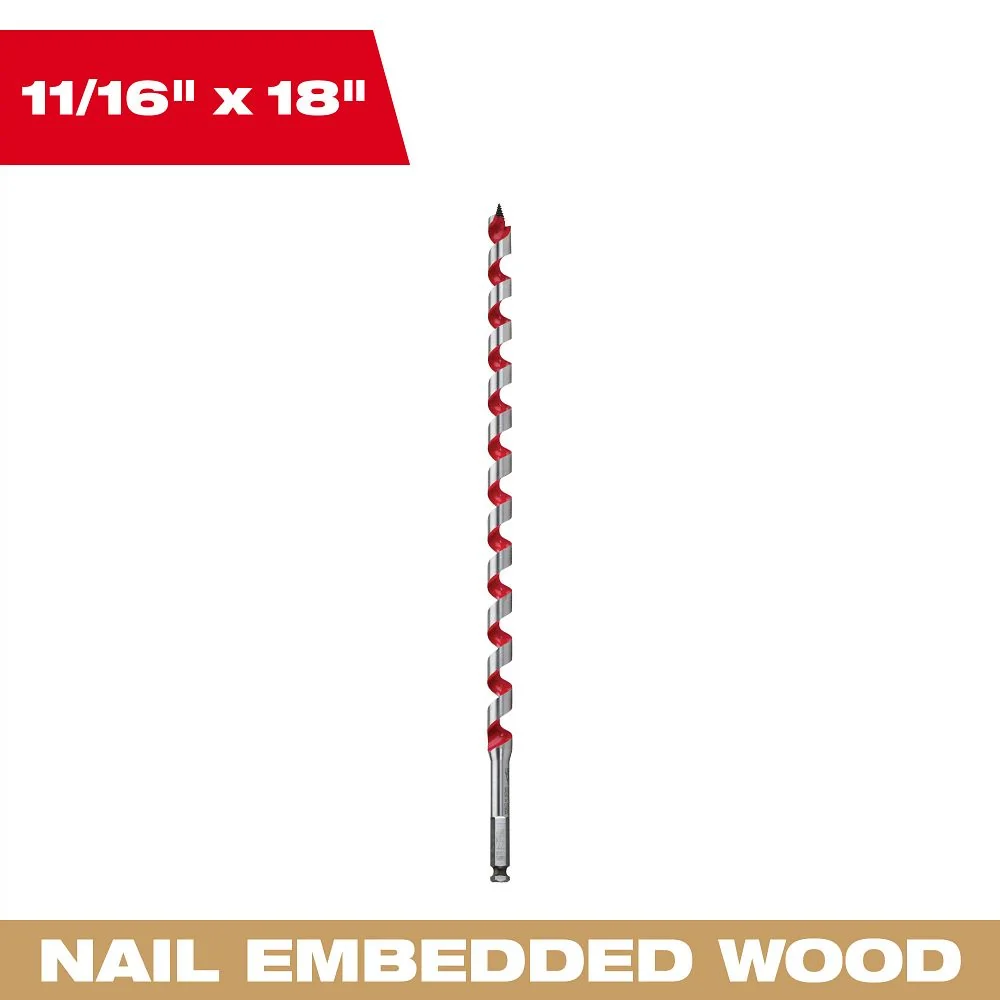 Milwaukee Tools 11/16"x18"Ship Auger Bit 48-13-5680