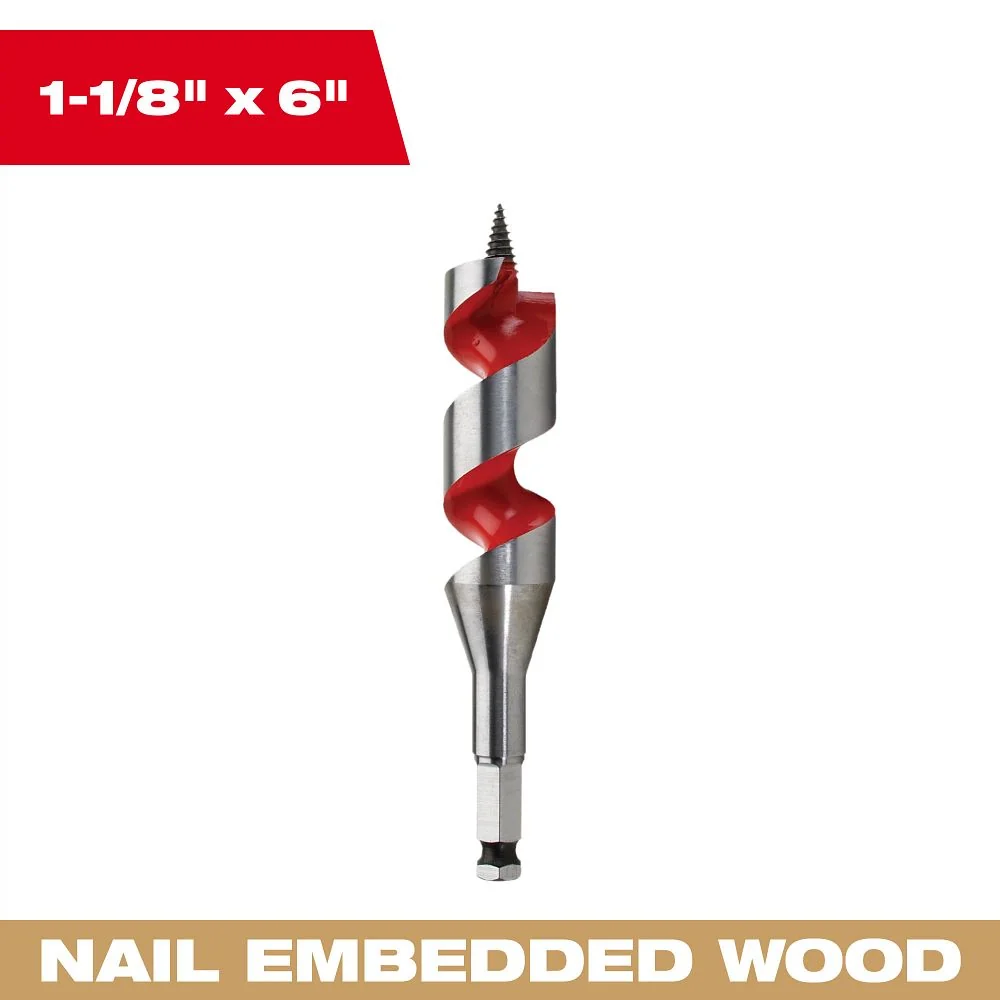 Milwaukee Tools 1-1/8"x6"Ship Auger Bit 48-13-1123