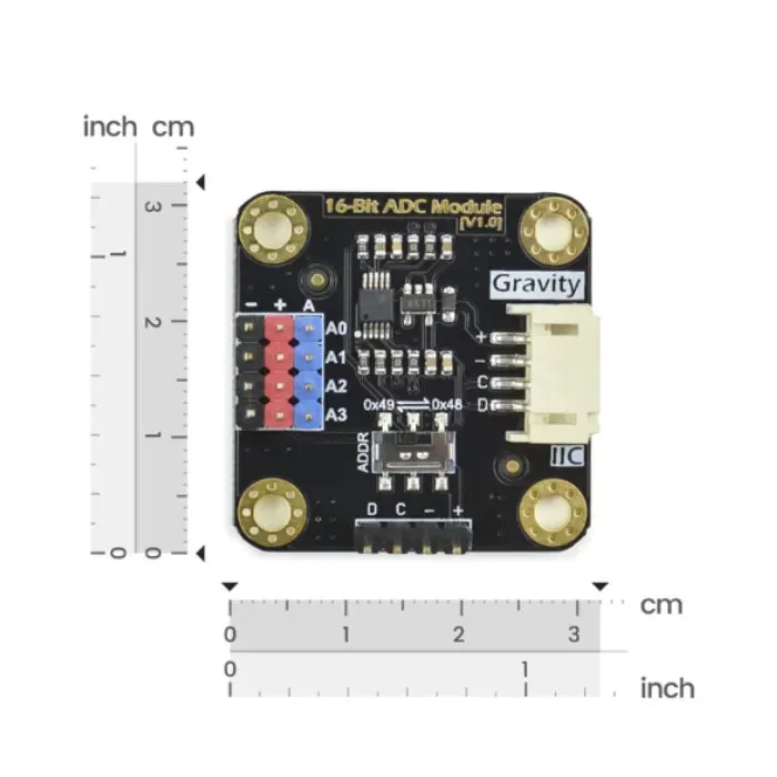 Gravity: I2C ADS1115 16-Bit ADC Module (Arduino & Raspberry Pi Werkt met