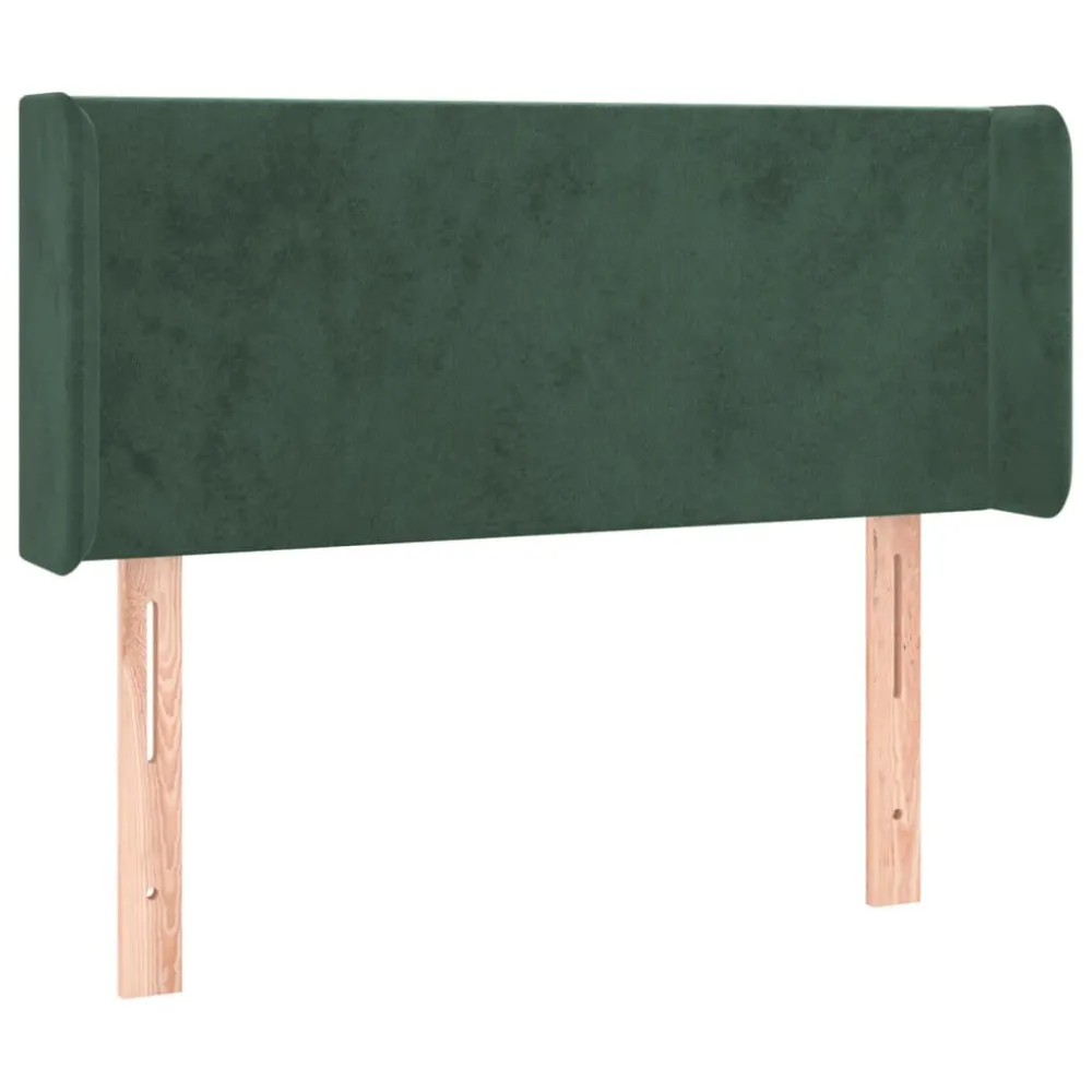 Hoofdbord LED 83x16x78/88 cm fluweel donkergroen