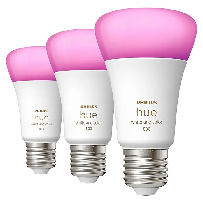 Philips Ledlamp Hue - E27, Dimbaar, RGBW, 800 lm, 6,5 W