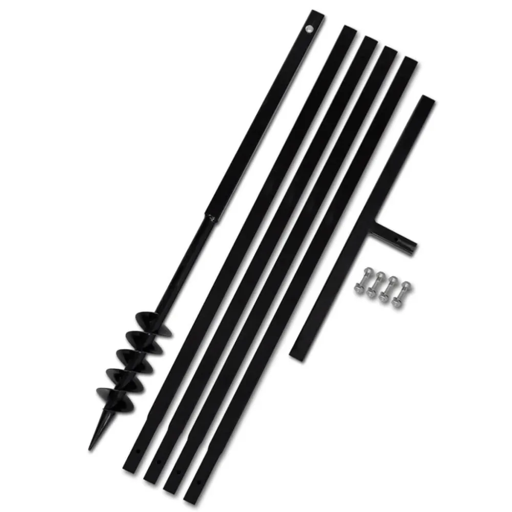 Grondboor 80 mm met 5 m verlengstuk Staal
