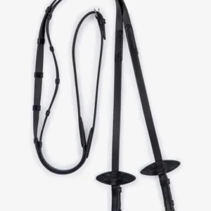 Rome Rubber Reins Black Leather F