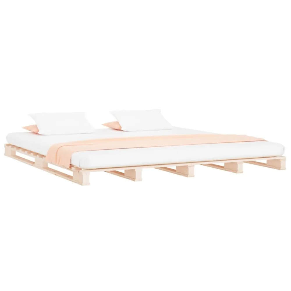 Palletbed massief hout 150x200 cm