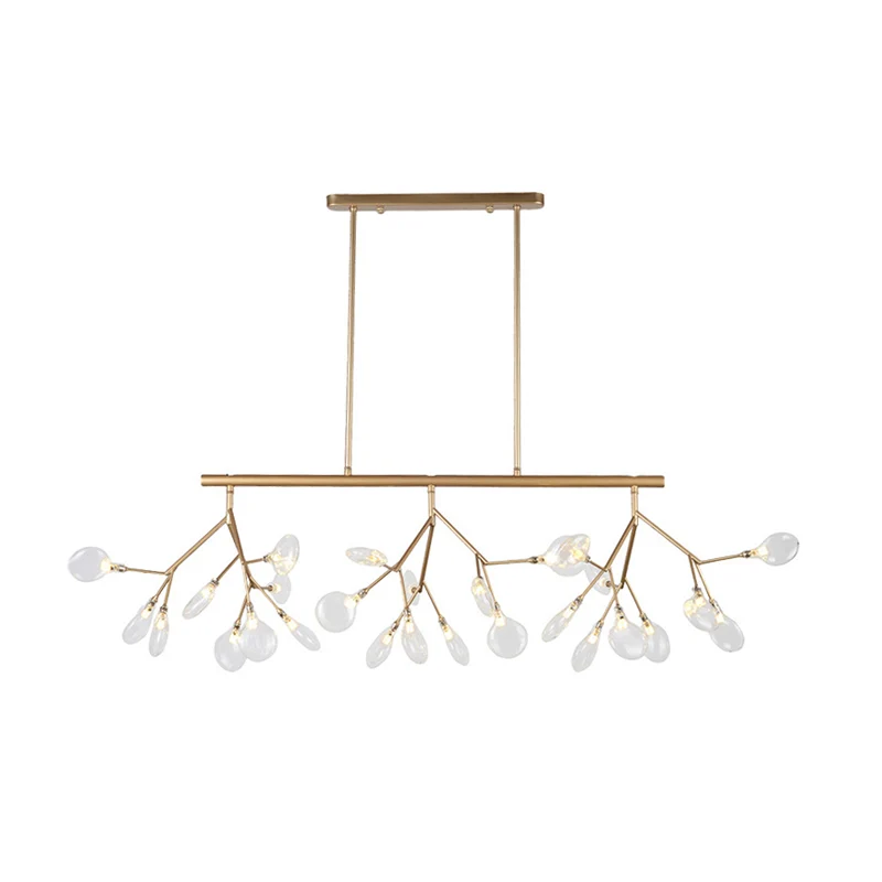 Firefly hangende eilandlamp modernistische helderglazen eettafel plafondhanger zwart/goud Zwaar belastbaar