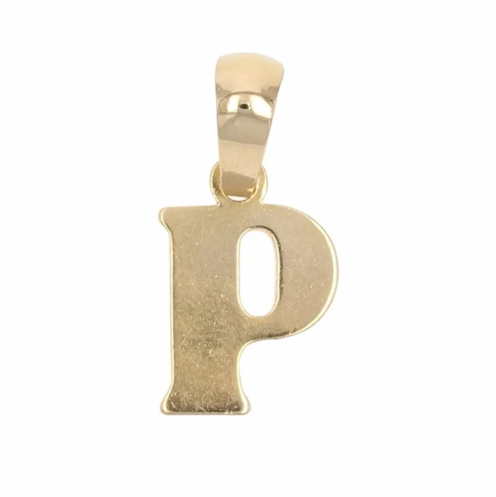Letter P charm goud