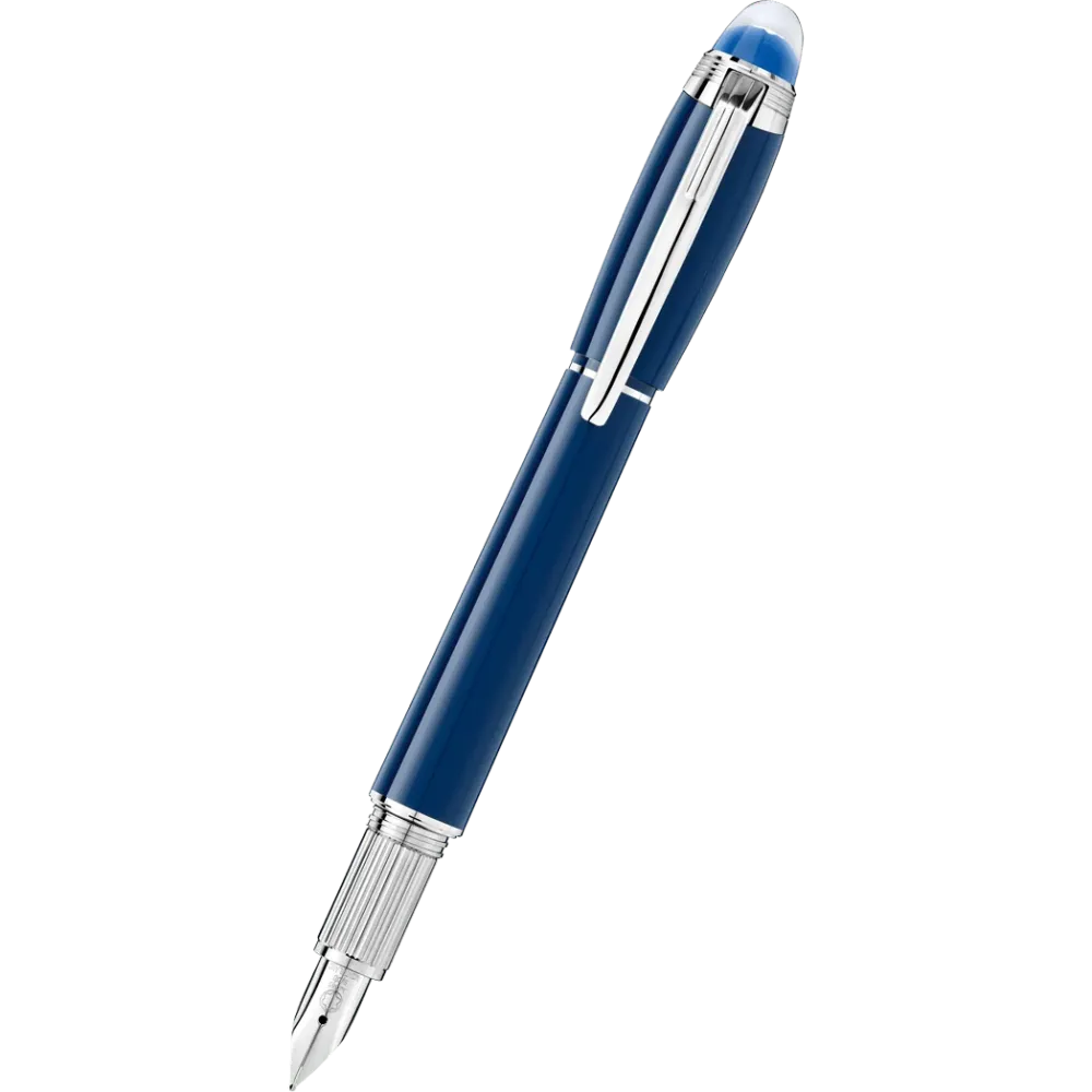 Montblanc Starwalker Fountain Pen - Blauw Planet - Resin | Zelfsluitend | Verstelbaar Extra