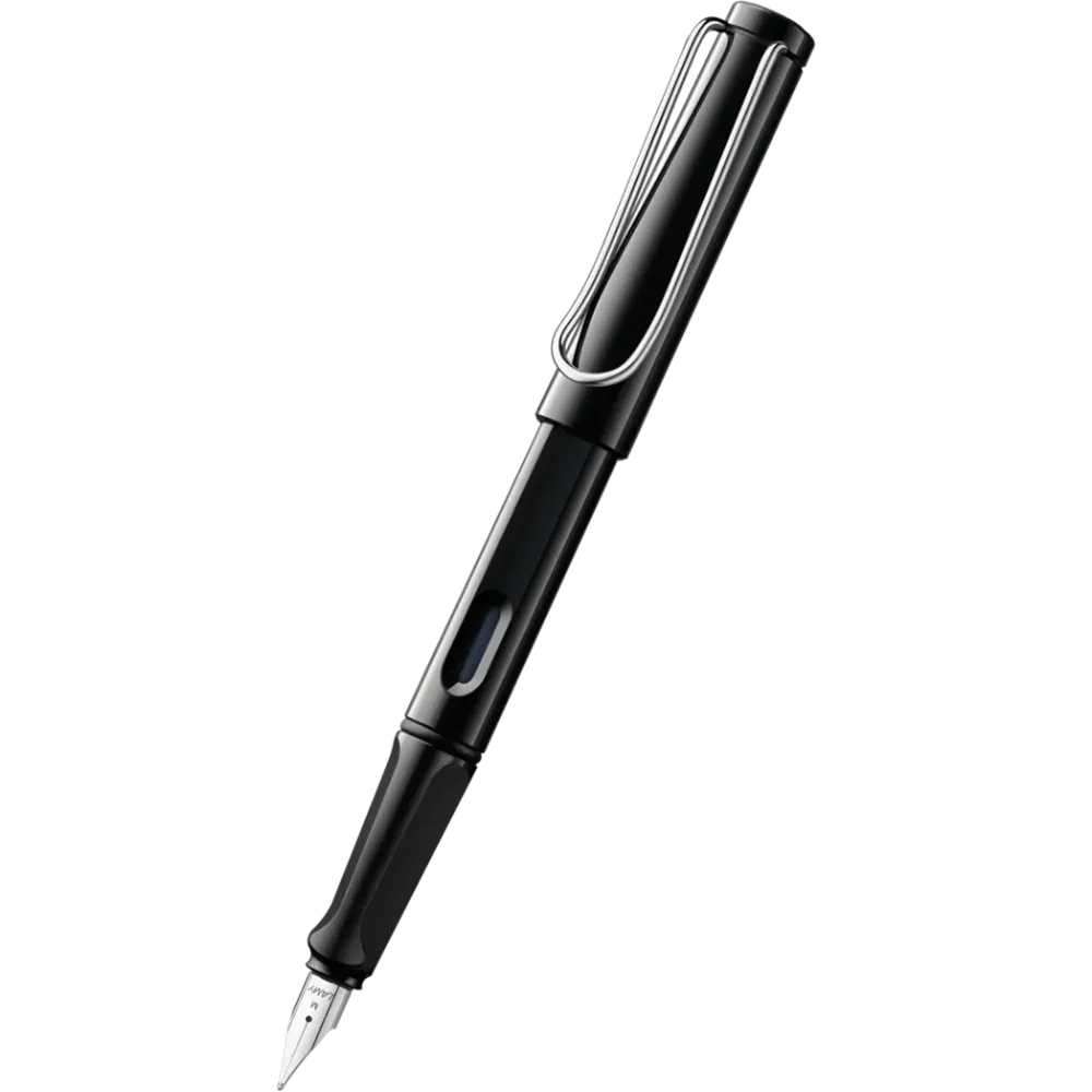 RVS 316 Lamy Safari Shiny Koolzwart Fountain Pen