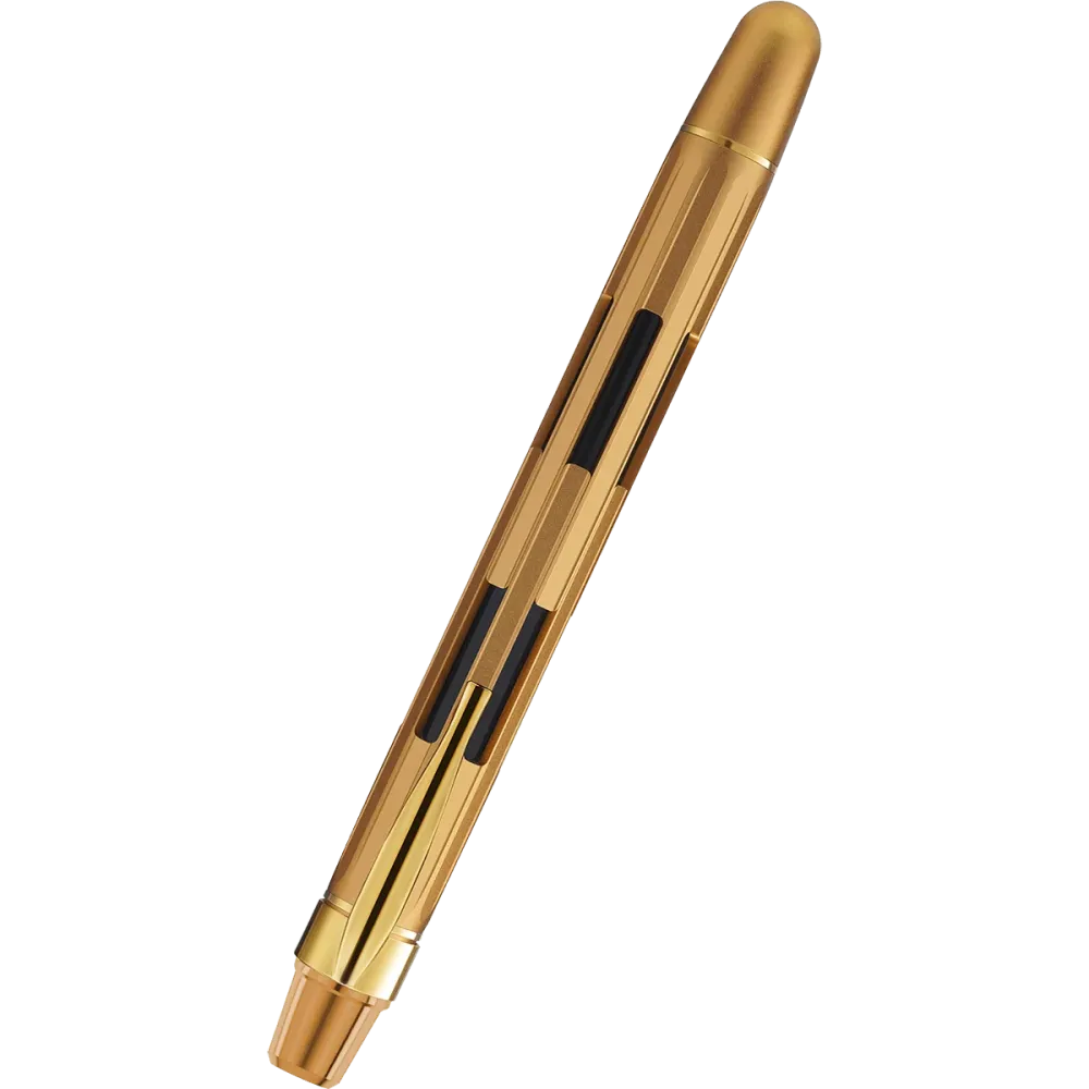 Vlakke Nahvalur Eclipse Fountain Pen - Puur Gold Fine
