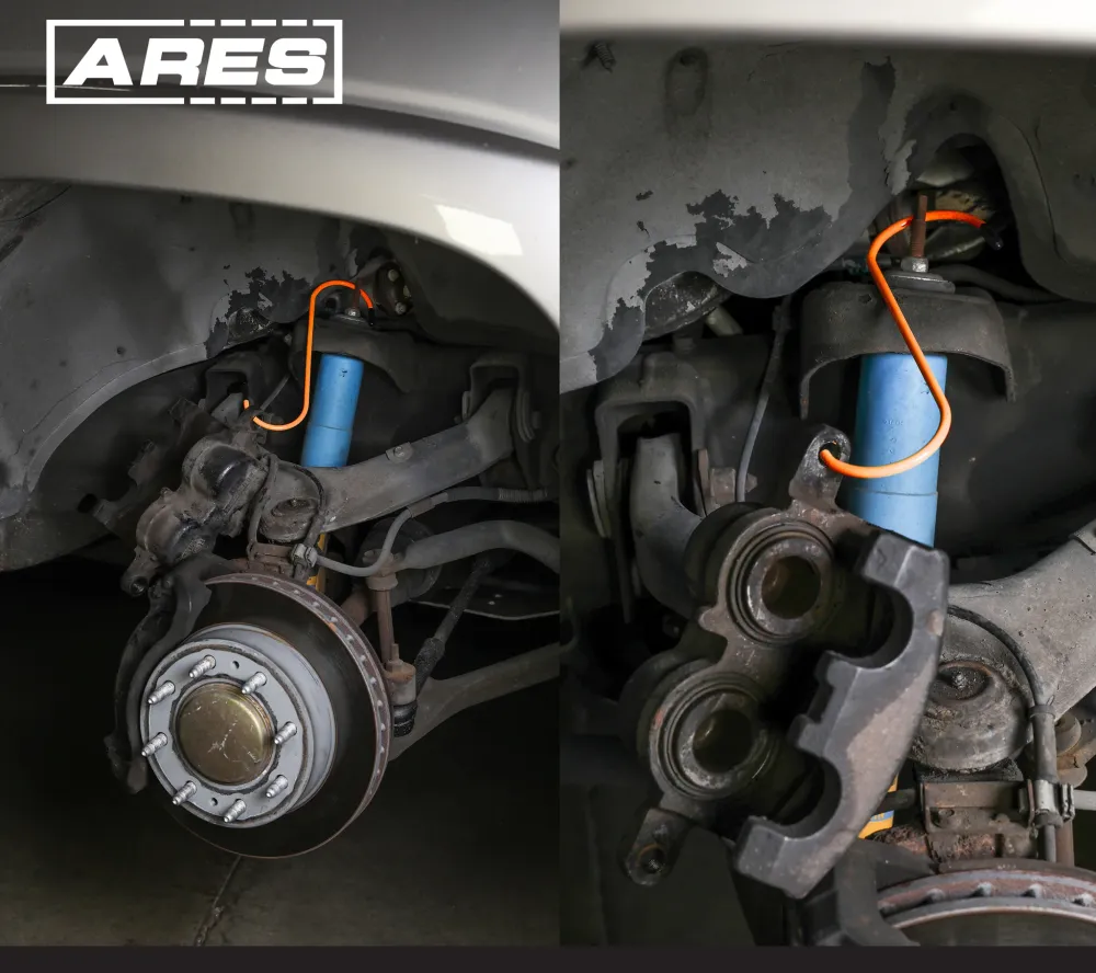 ARES 18062 - 4-Piece Oranje Brake Caliper Hanger Set