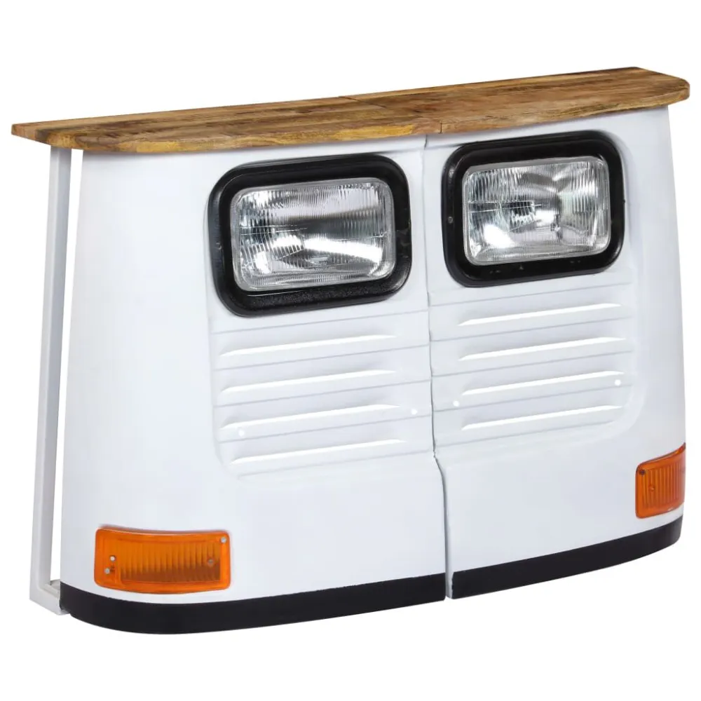 Handbediende Dressoir vrachtwagen massief mangohout wit