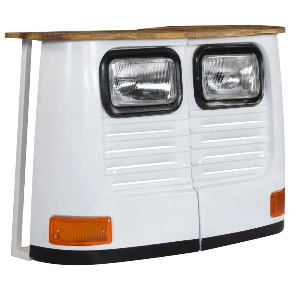 Handbediende Dressoir vrachtwagen massief mangohout wit