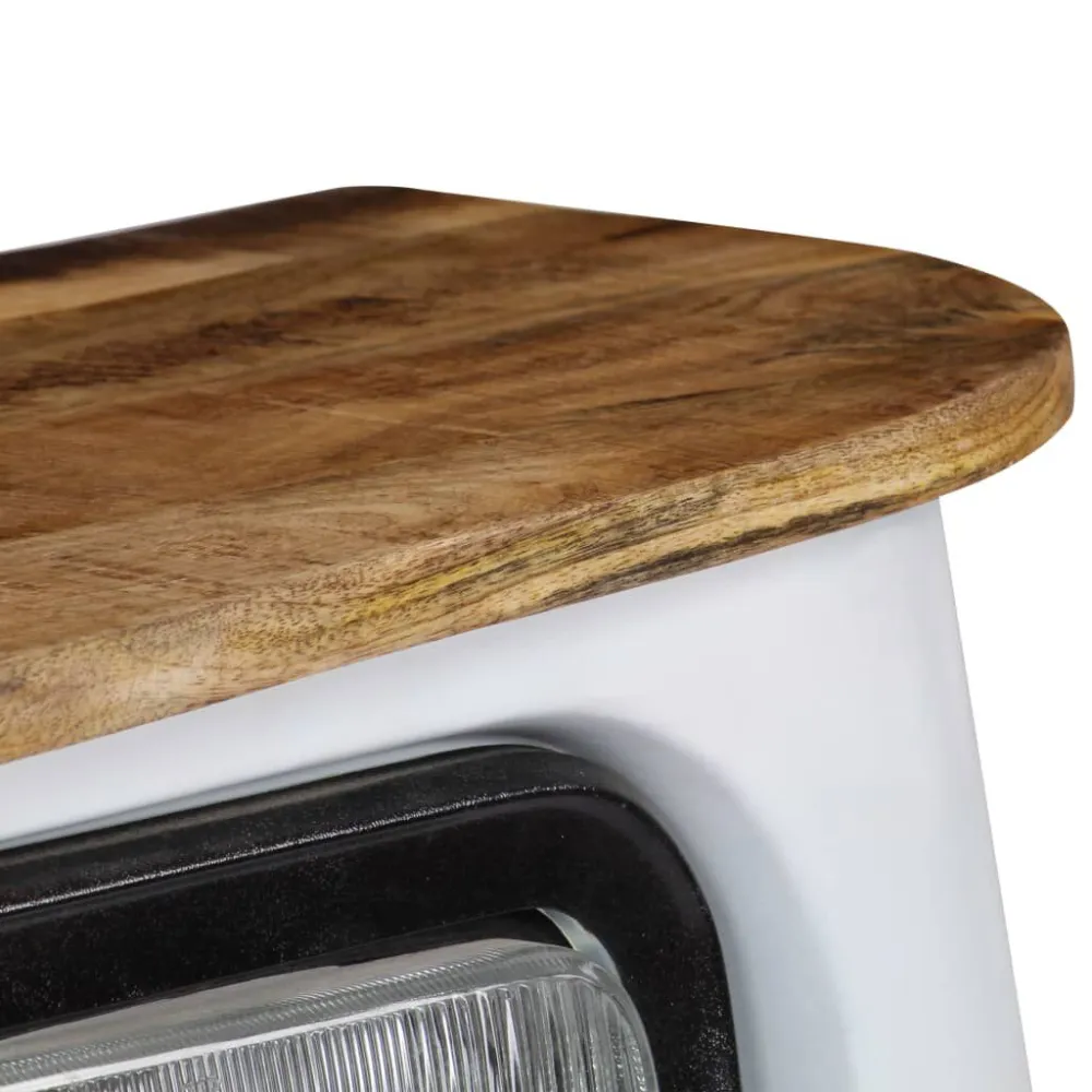 Handbediende Dressoir vrachtwagen massief mangohout wit