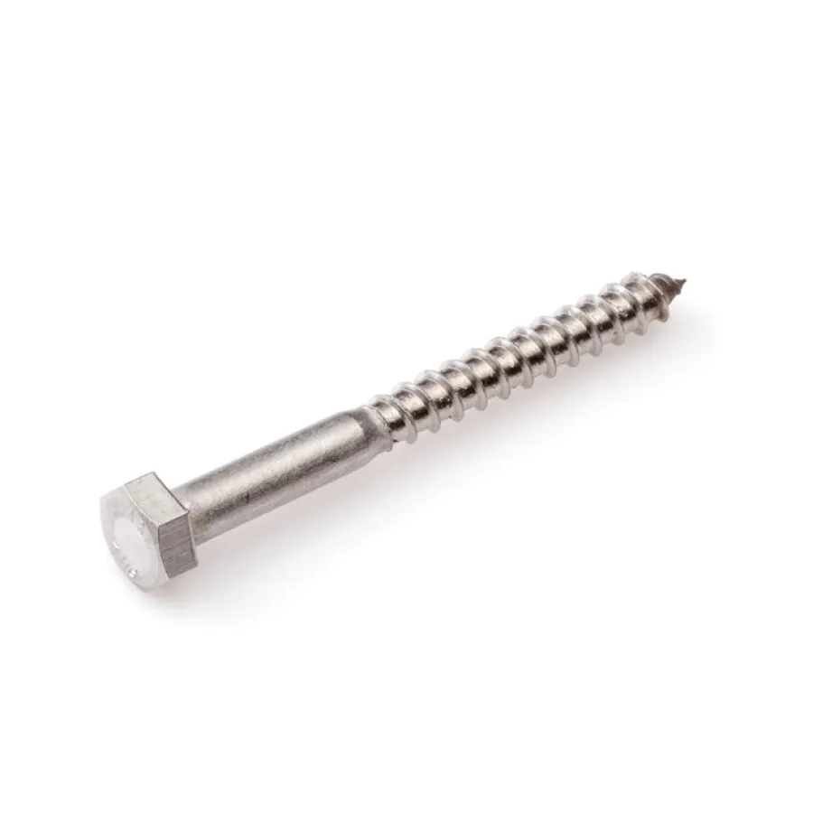 Gegalvaniseerd DIN 933 Proftec houtdraadbout [10x] - RVS-A2 - SW-17 - 10x60mm