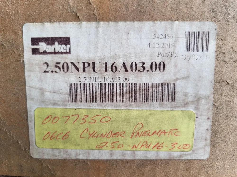 Pneumatic Cylinder 2.5" Bore x 3" Stroke, 2.50NPU16A03.00
