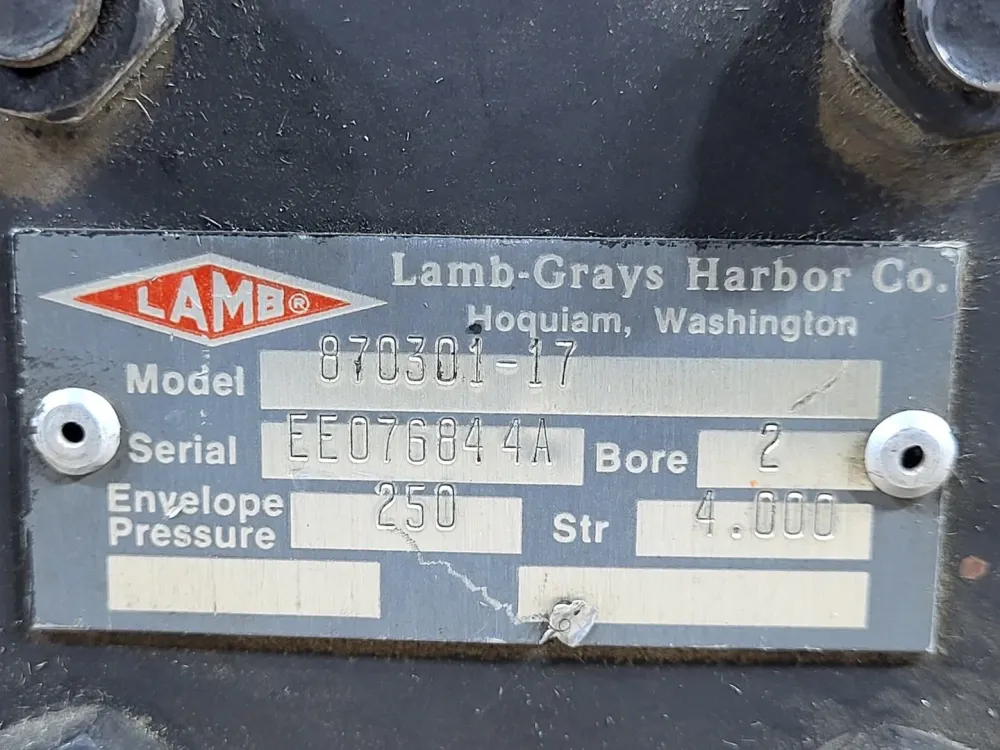 Pneumatic Cylinder 2" Bore x 4" Stroke, 870301-17