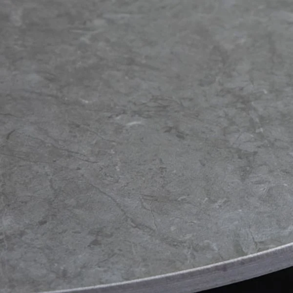 Industrial Gray Bar Table Faux Marble Sneeuwwit 21.6" Round Top Bistro Table Cafe 21