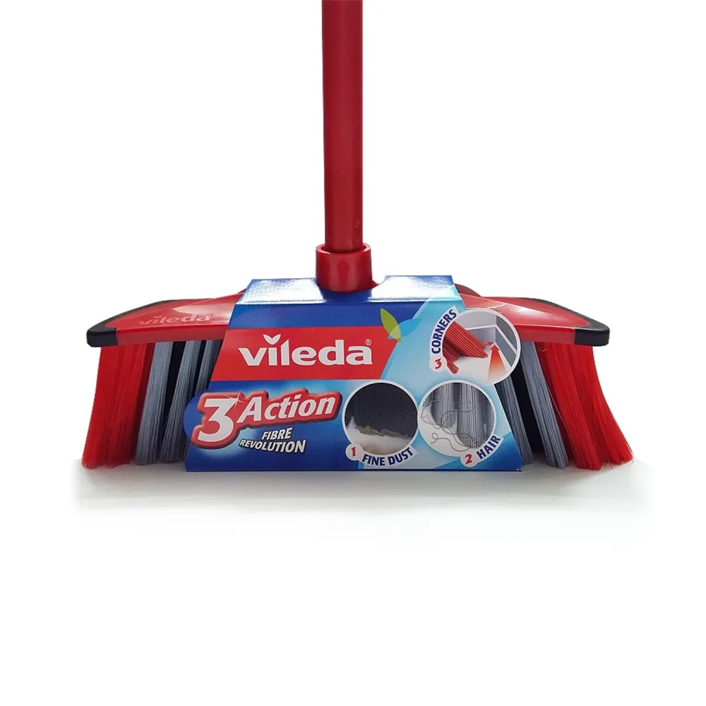 Kantoor VILEDA BRUSH Bezemborstel 3ACTION + BARROW vegen